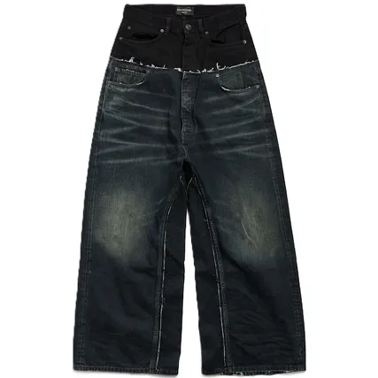 Balenciaga Cut Up Jeans Black