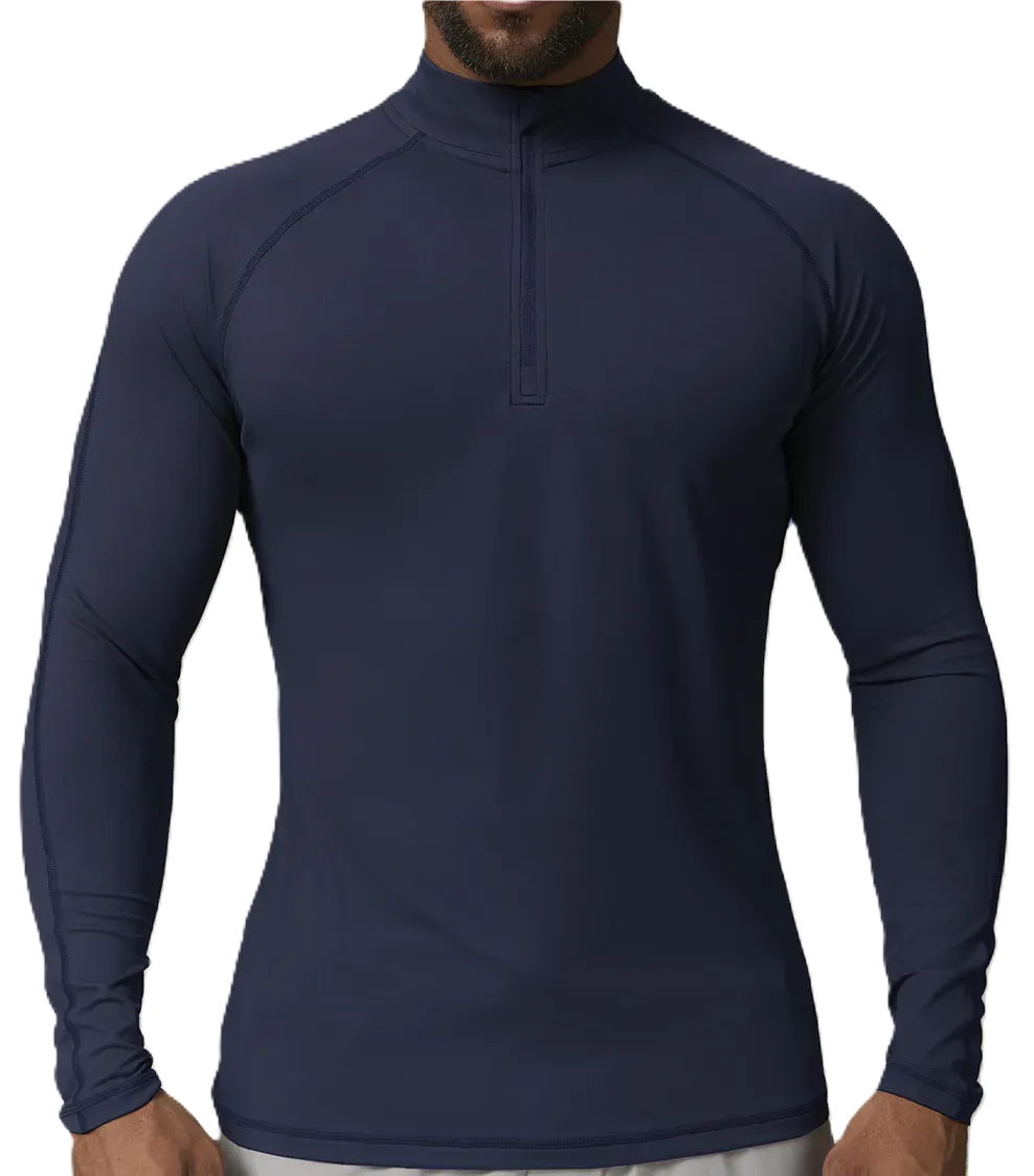Men's Fit Quarter Zip-Up Sweater (5 Variants)