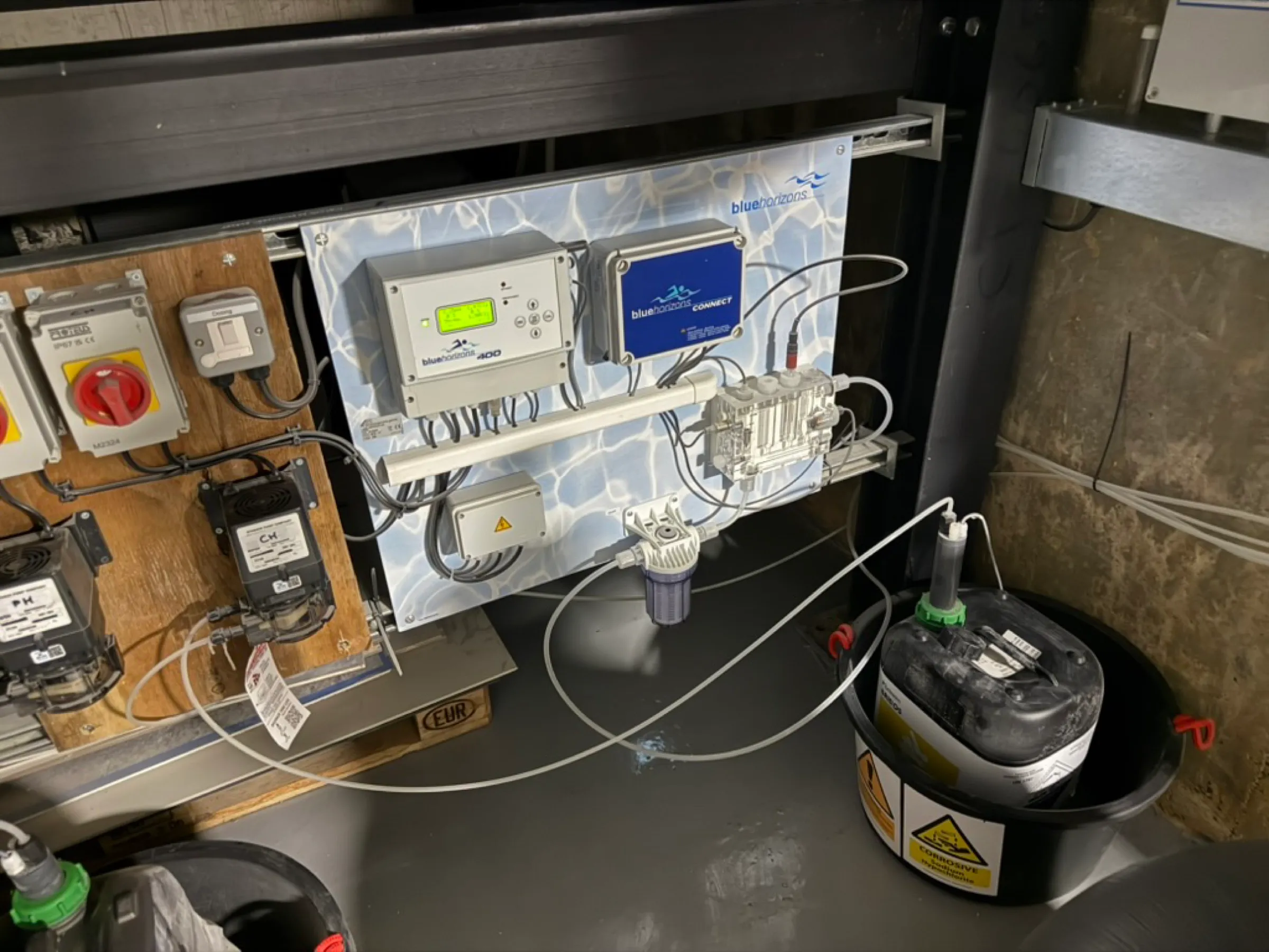 Pool automation and dosing control panel