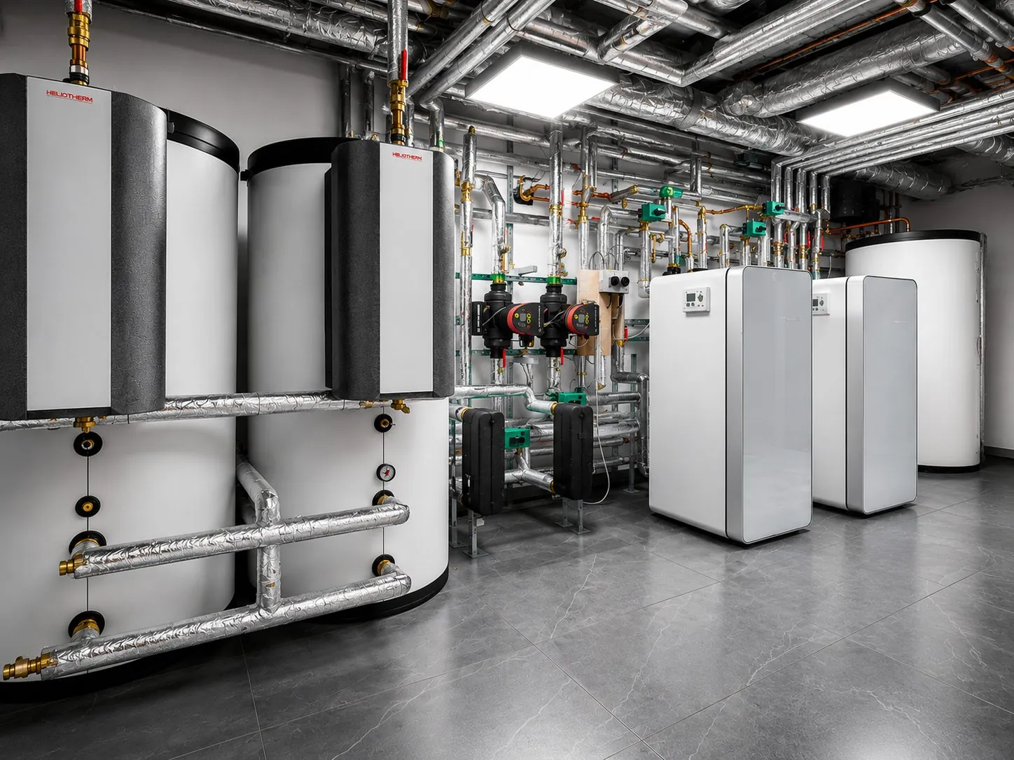 Sevenoaks project - heat pump mechanical room installation