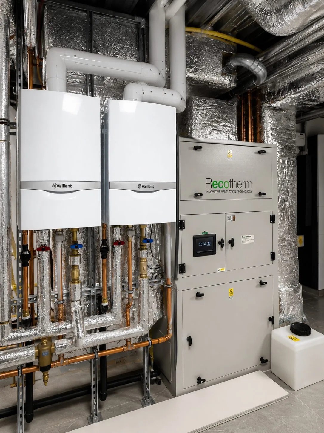 Sevenoaks project - heat-recovery ventilation and backup heating