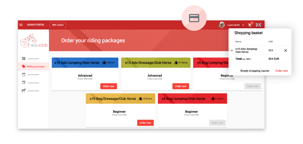 E-commerce in equclub