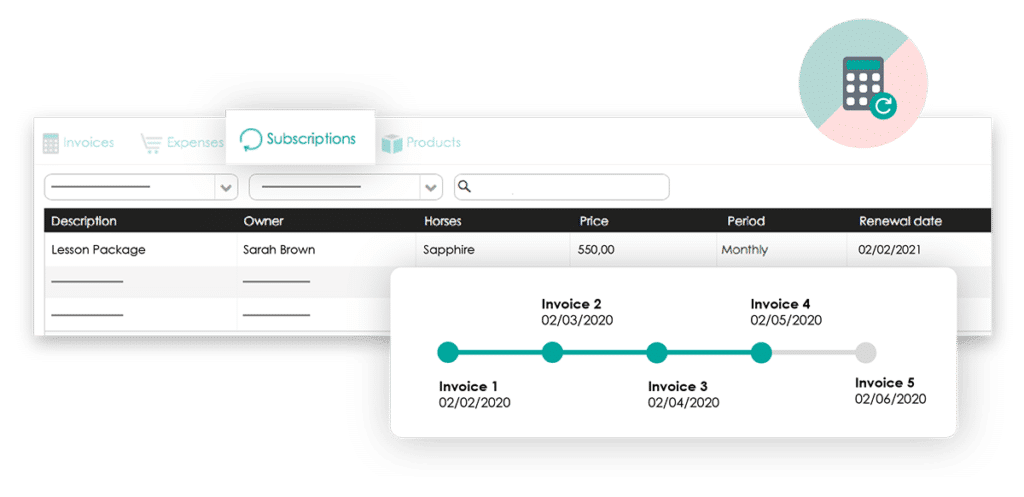 Recurring invoicing subscriptions