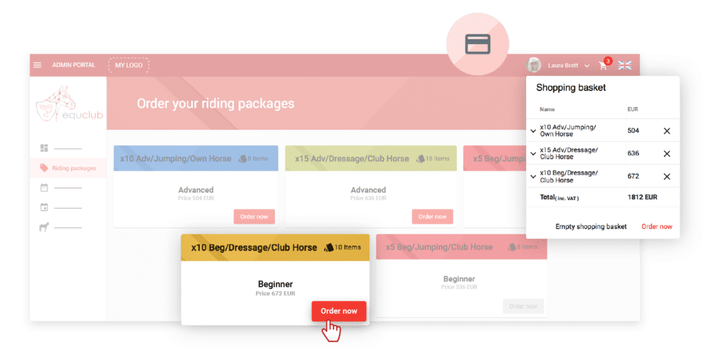 Publish lesson packages to member portal