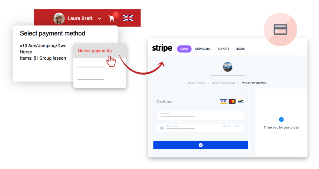 Receive payments automatically online