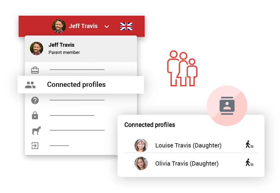 Manage children's accounts