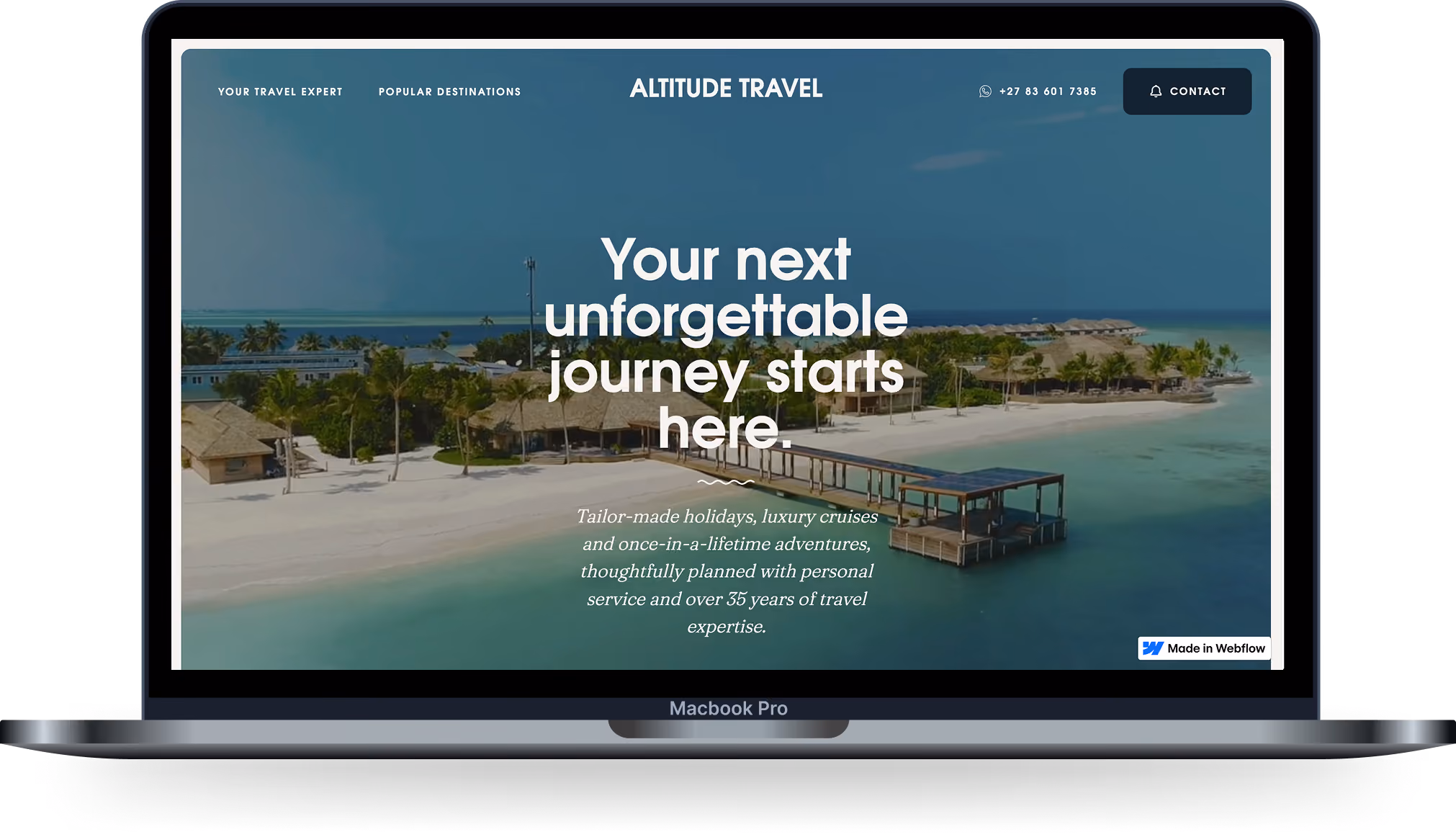 Altitude Travel - A refined digital experience for a luxury travel consultancy specialising in personalised, once-in-a-lifetime journeys.