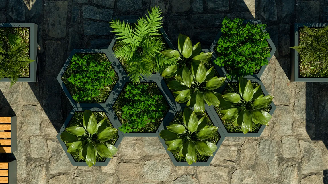 Rava freestanding planter image