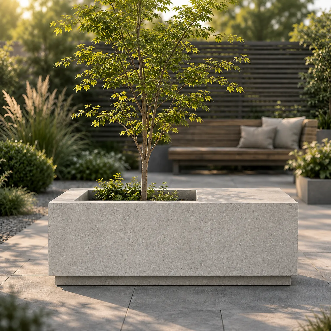 Planterlite Rustic Bench freestanding planter image