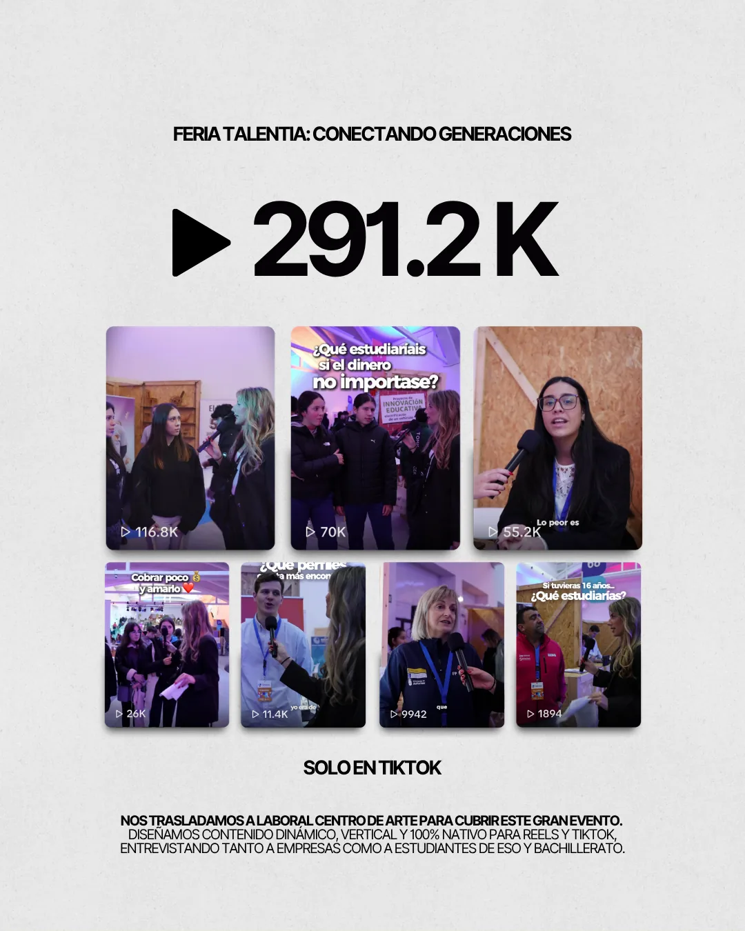 Feria Talentia en TikTok con 291,2 K de visualizaciones