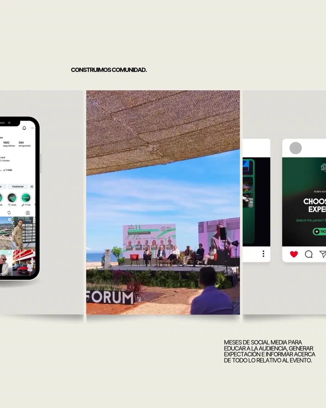 Construcción de comunidad en redes en los meses previos al evento