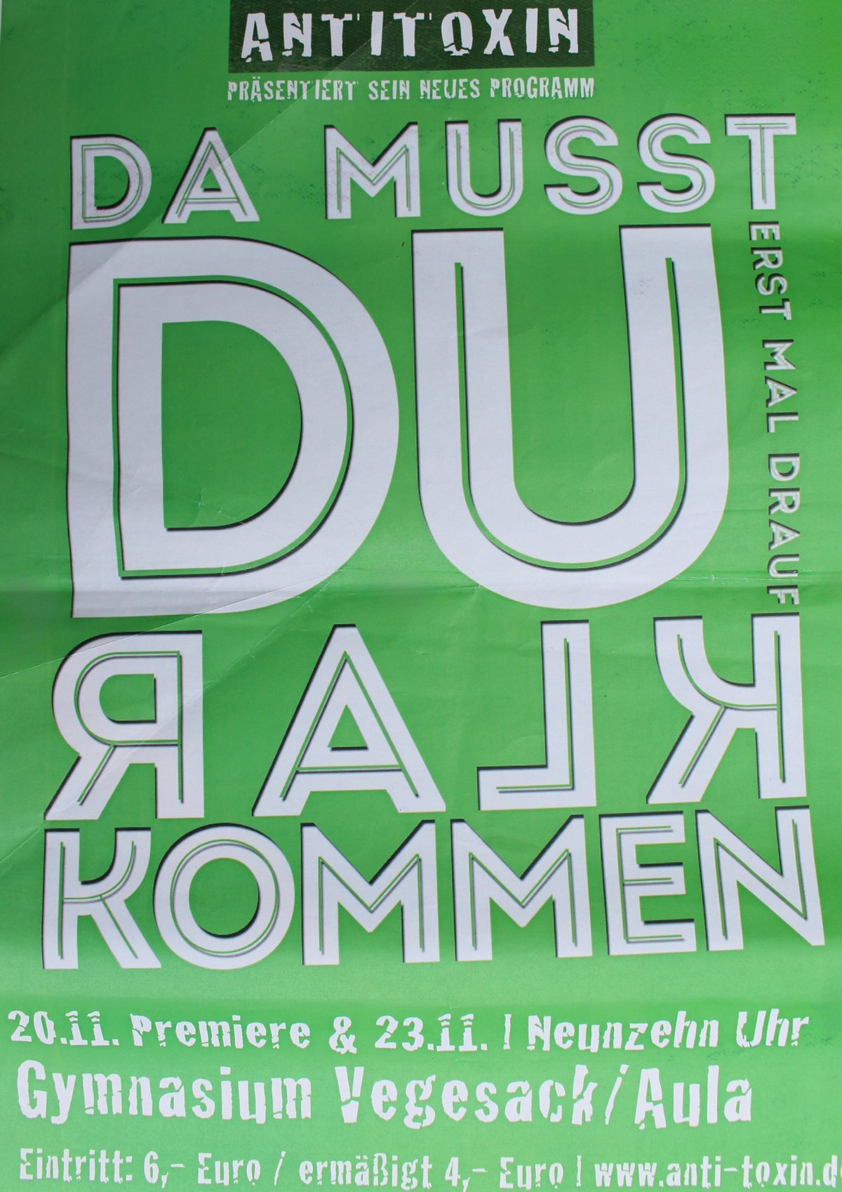 Da musst du erst mal drauf klar kommen