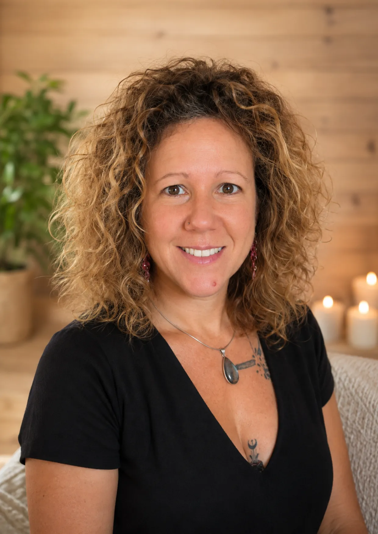 Portrait de Karine Vachet, réflexologue à Escoire