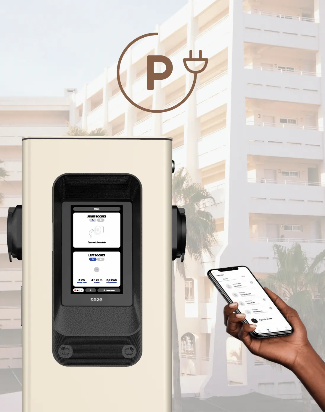 Colonnina di ricarica ed app di ricarica per Hotel