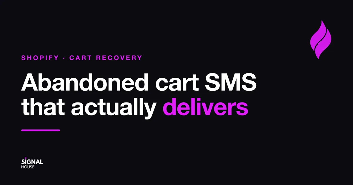 Abandoned Cart SMS for Shopify That Actually Delivers