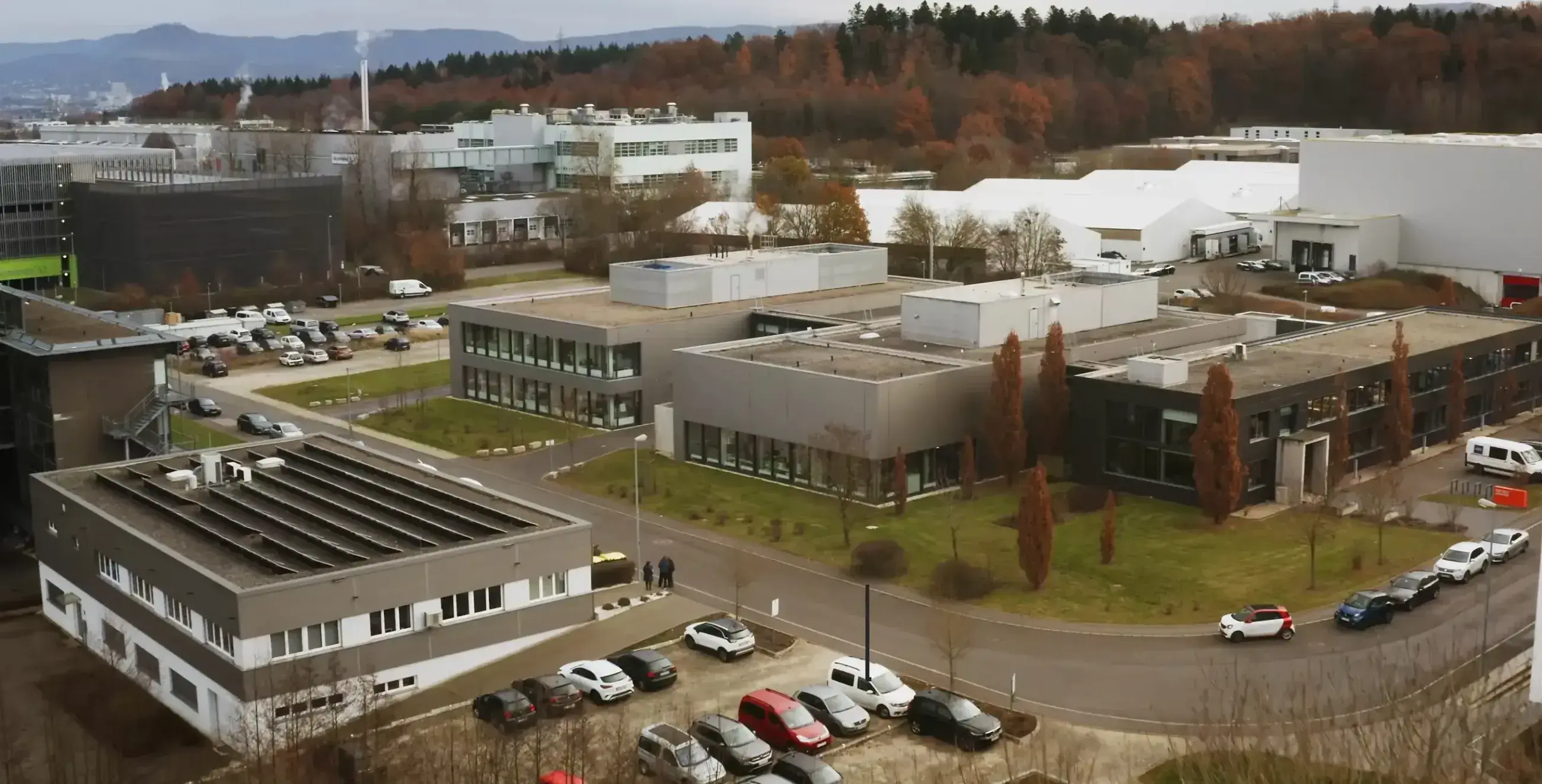 Aerial view of the Octane CDMO site in Reutlingen, Germany.
