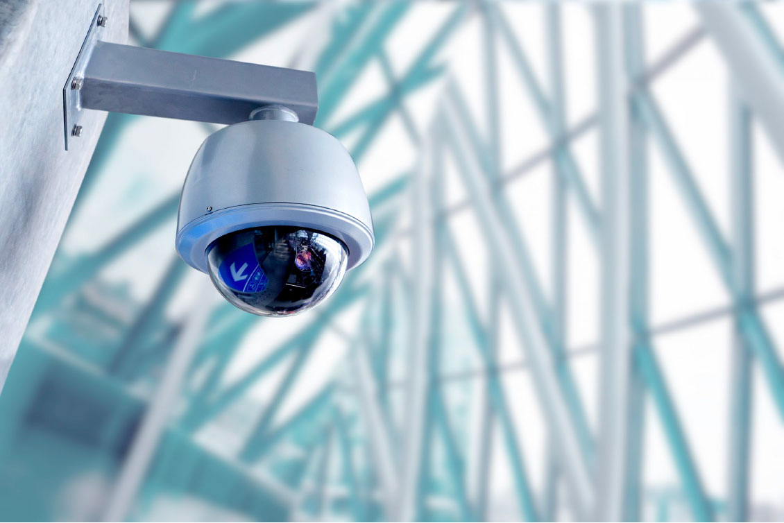 Ceiling-mounted security camera