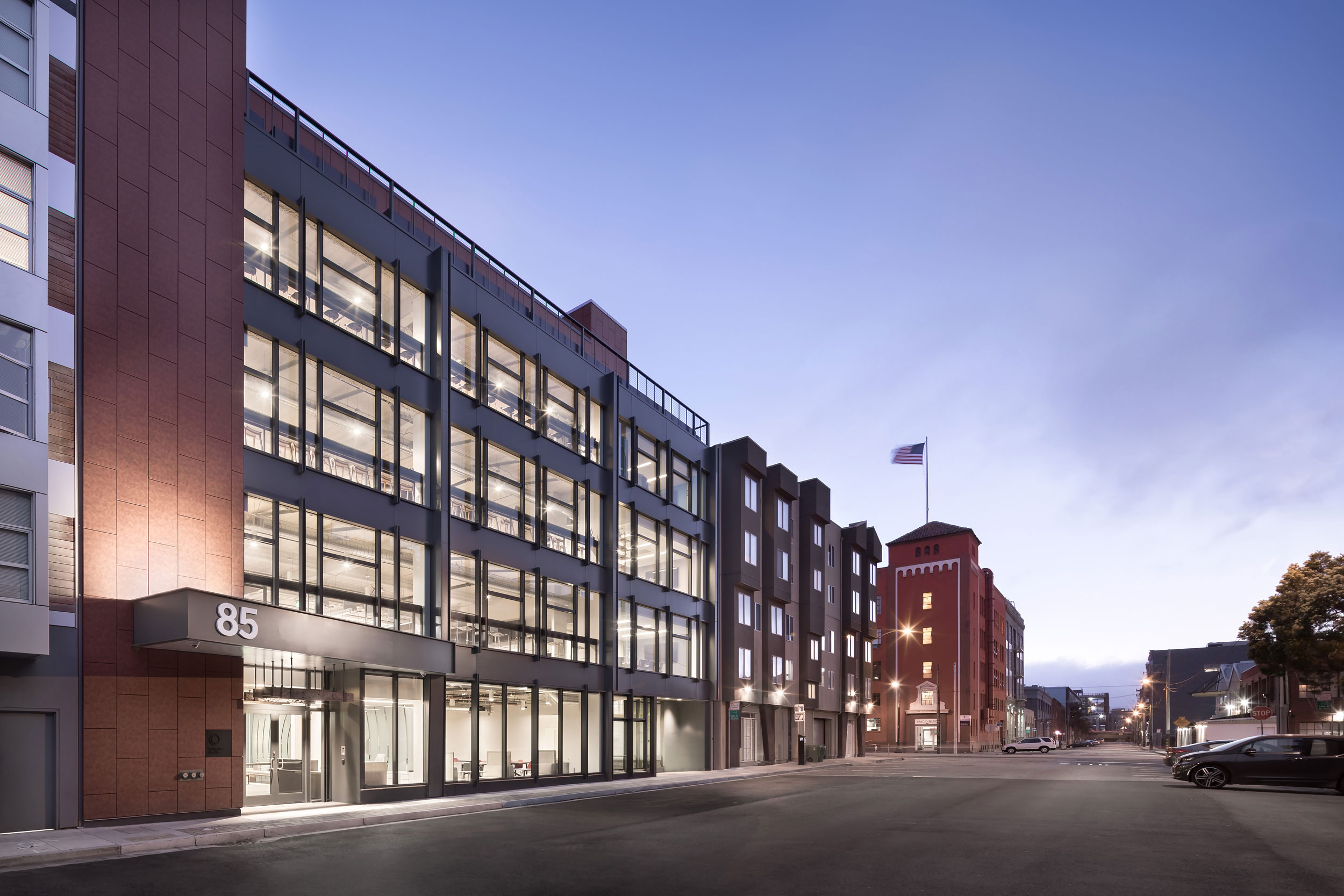 85 Bluxome street view at dusk