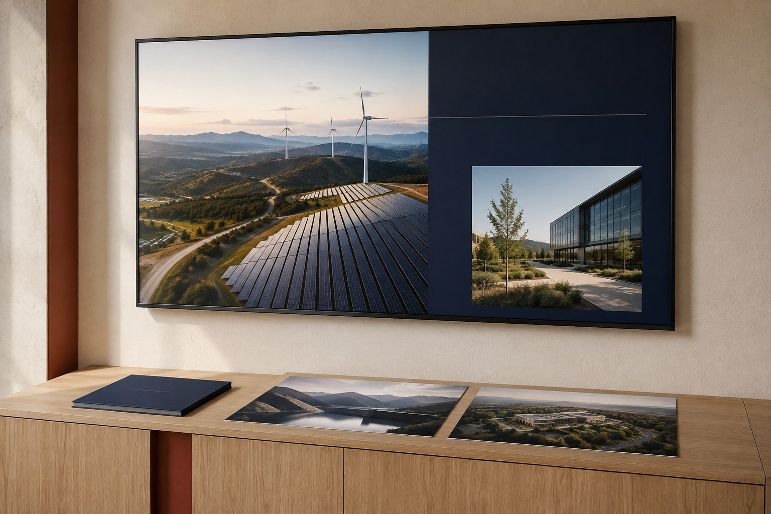 A presentation bringing energy and technology brand imagery together