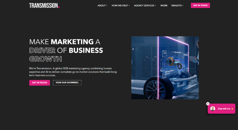 Transmission Agency website homepage