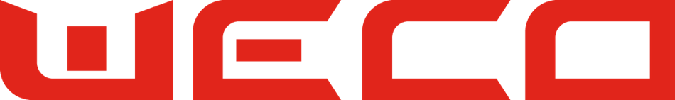 Red stylized text spelling 'WeCo' in a modern, blocky font on a transparent background.