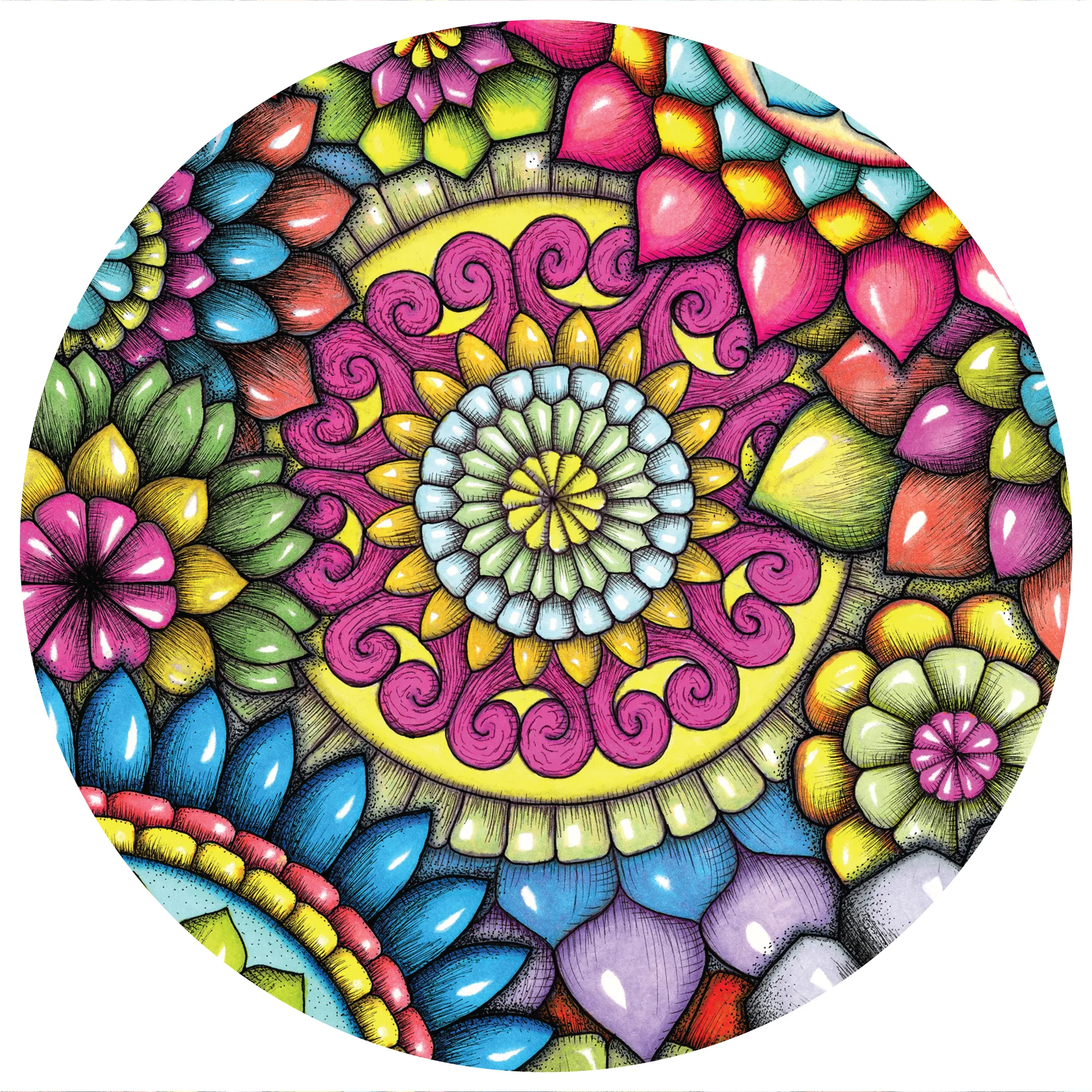 Original Mandala Collage 2 artwork by Flowstate Design Studio.
