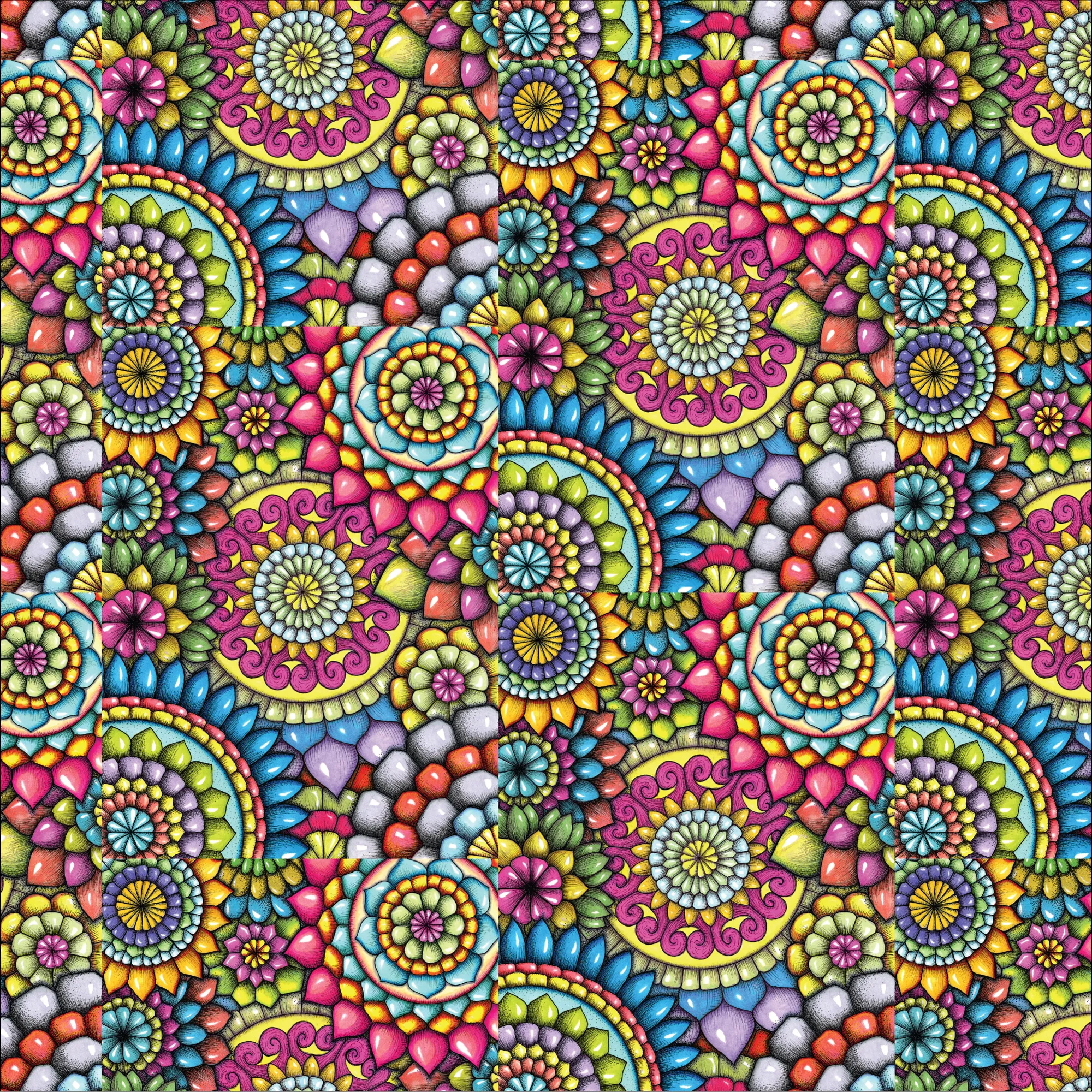 Original Mandala Collage 2 artwork by Flowstate Design Studio.
