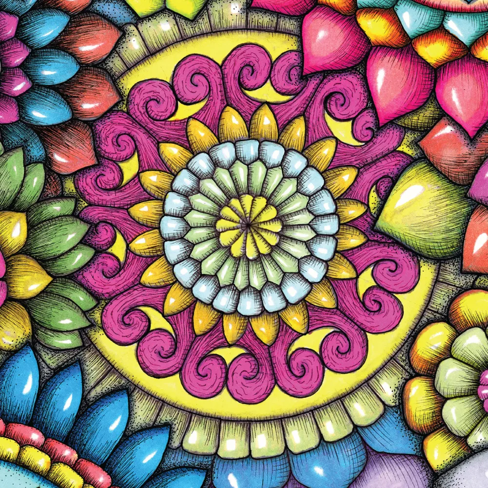 Original Mandala Collage 2 artwork by Flowstate Design Studio.