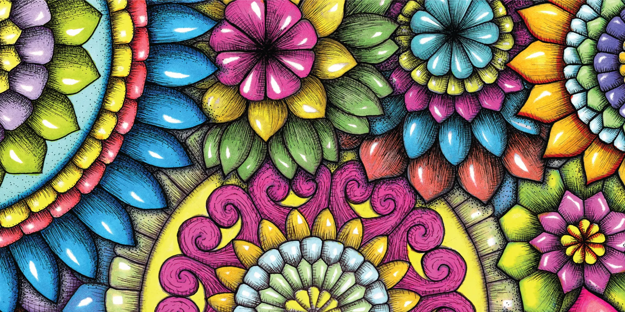 Original Mandala Collage 2 artwork by Flowstate Design Studio.