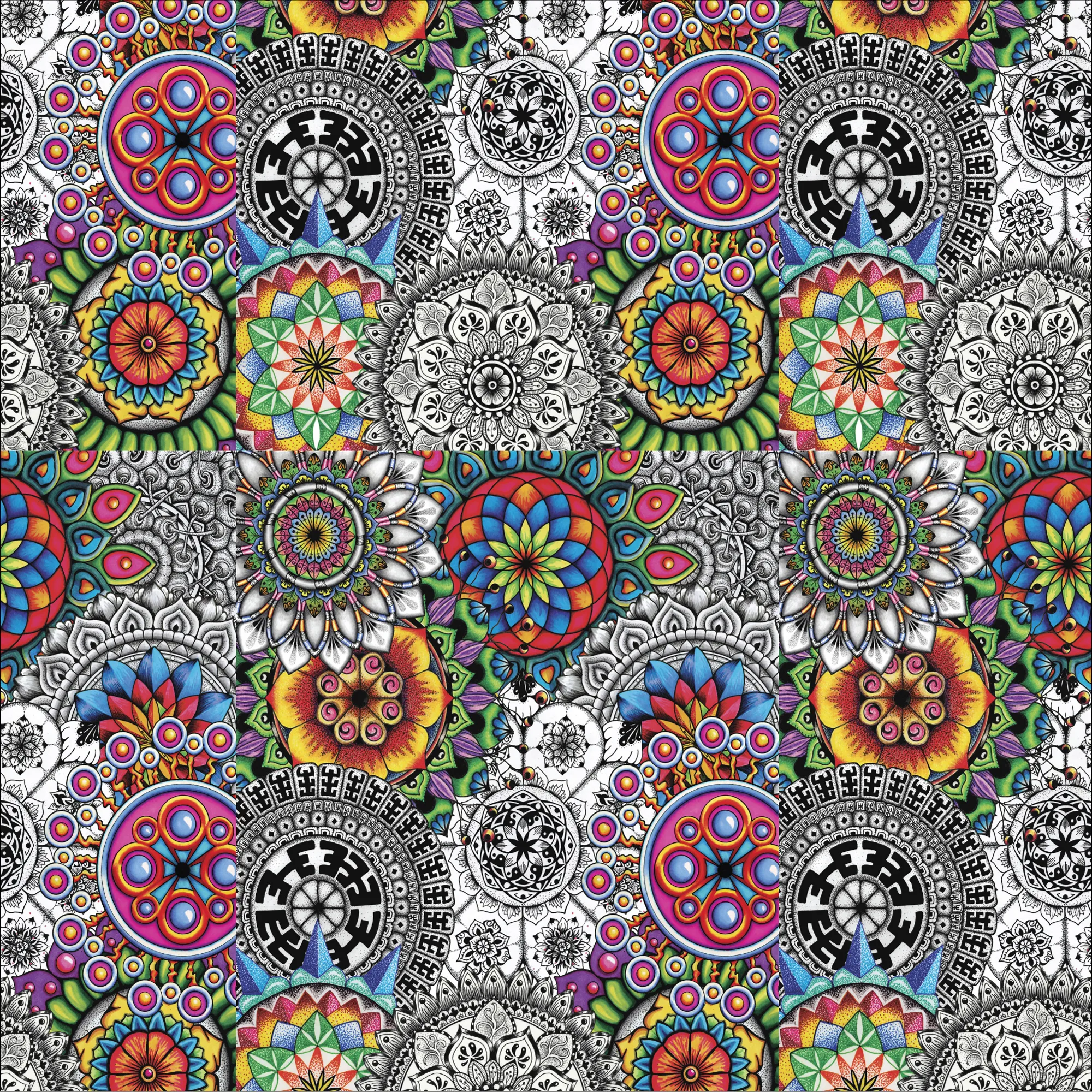 Original Mandala Collage 1 artwork by Flowstate Design Studio.