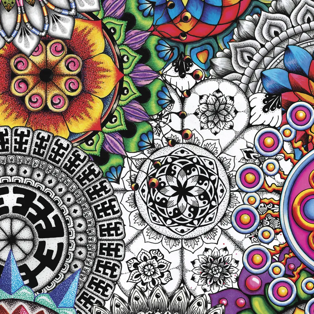 Original Mandala Collage 1 artwork by Flowstate Design Studio.