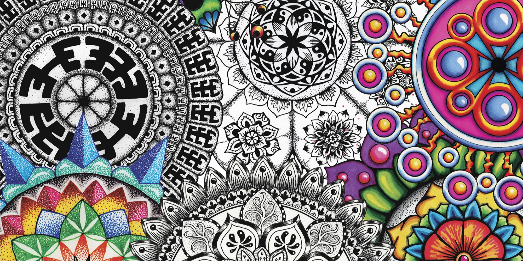 Original Mandala Collage 1 artwork by Flowstate Design Studio.