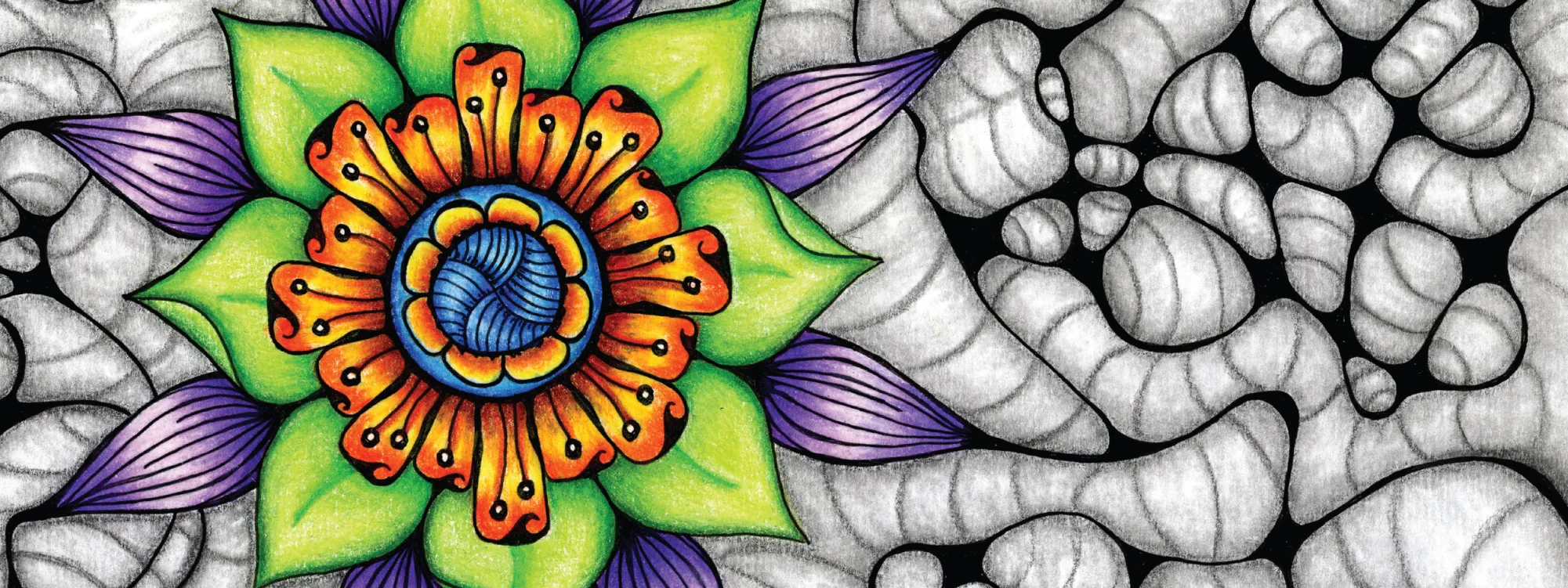 Original Ethereal mandala artwork by Flowstate Design Studio.