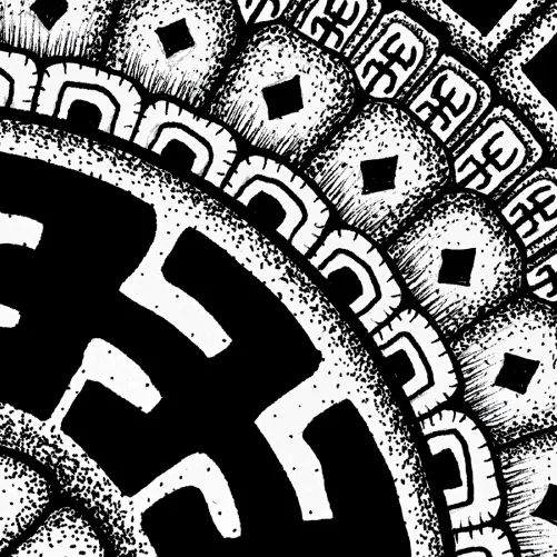 Original Komo mandala artwork by Flowstate Design Studio.