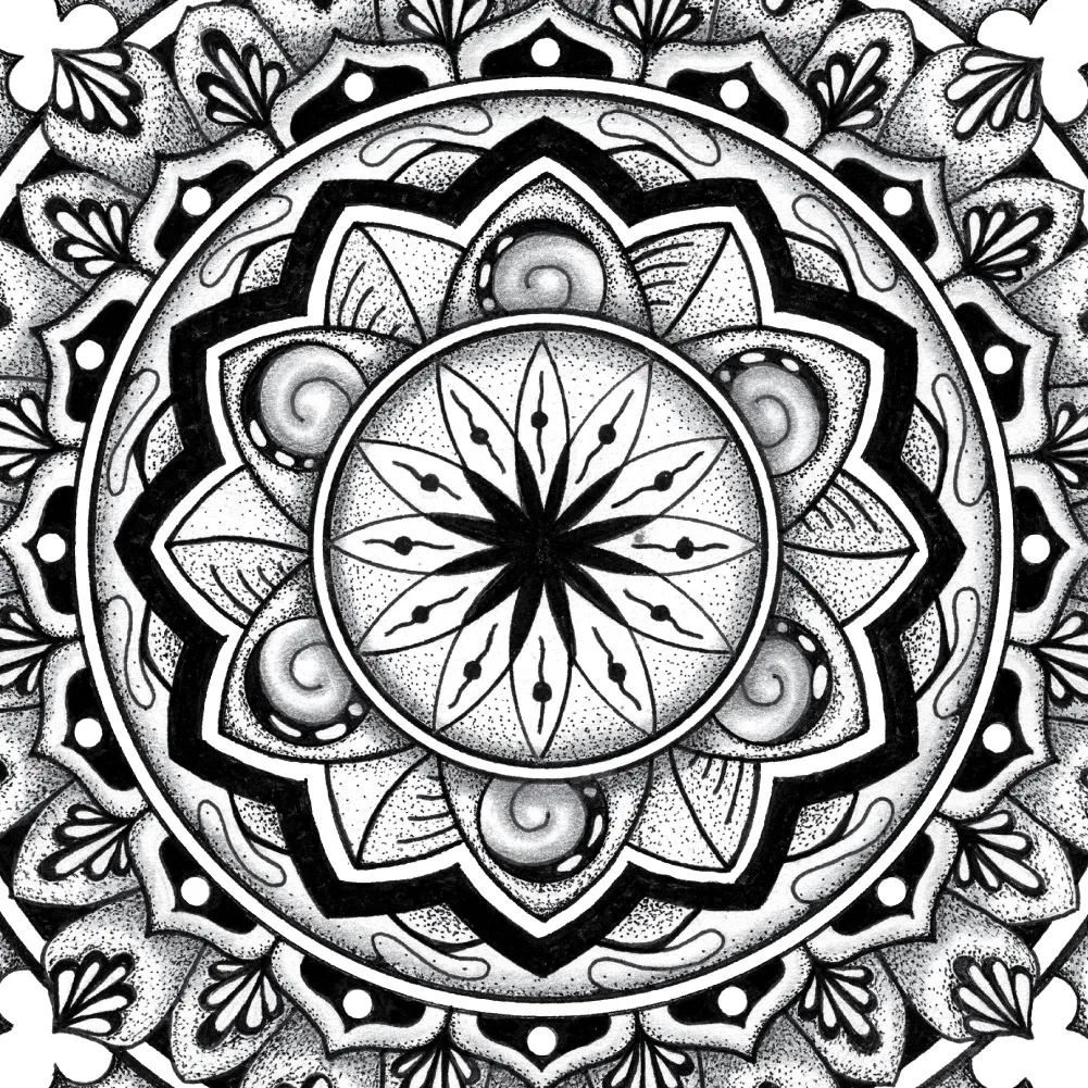 Original Rhythmic Pulse mandala artwork by Flowstate Design Studio.