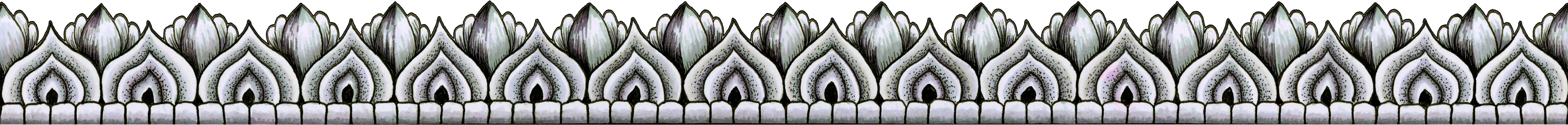 Outer Band: Narrow black and white ornamental outer border derived from the Inner Coherence artwork