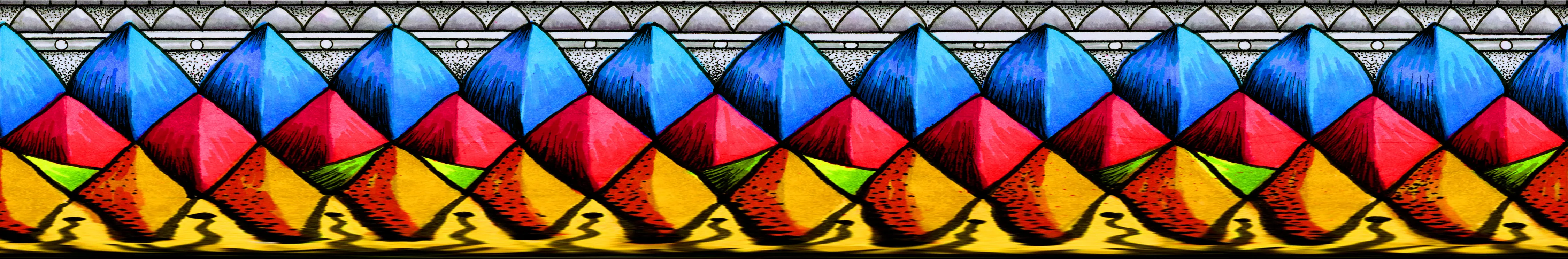 Inner Band: Colorful repeating inner band derived from the Inner Coherence mandala design