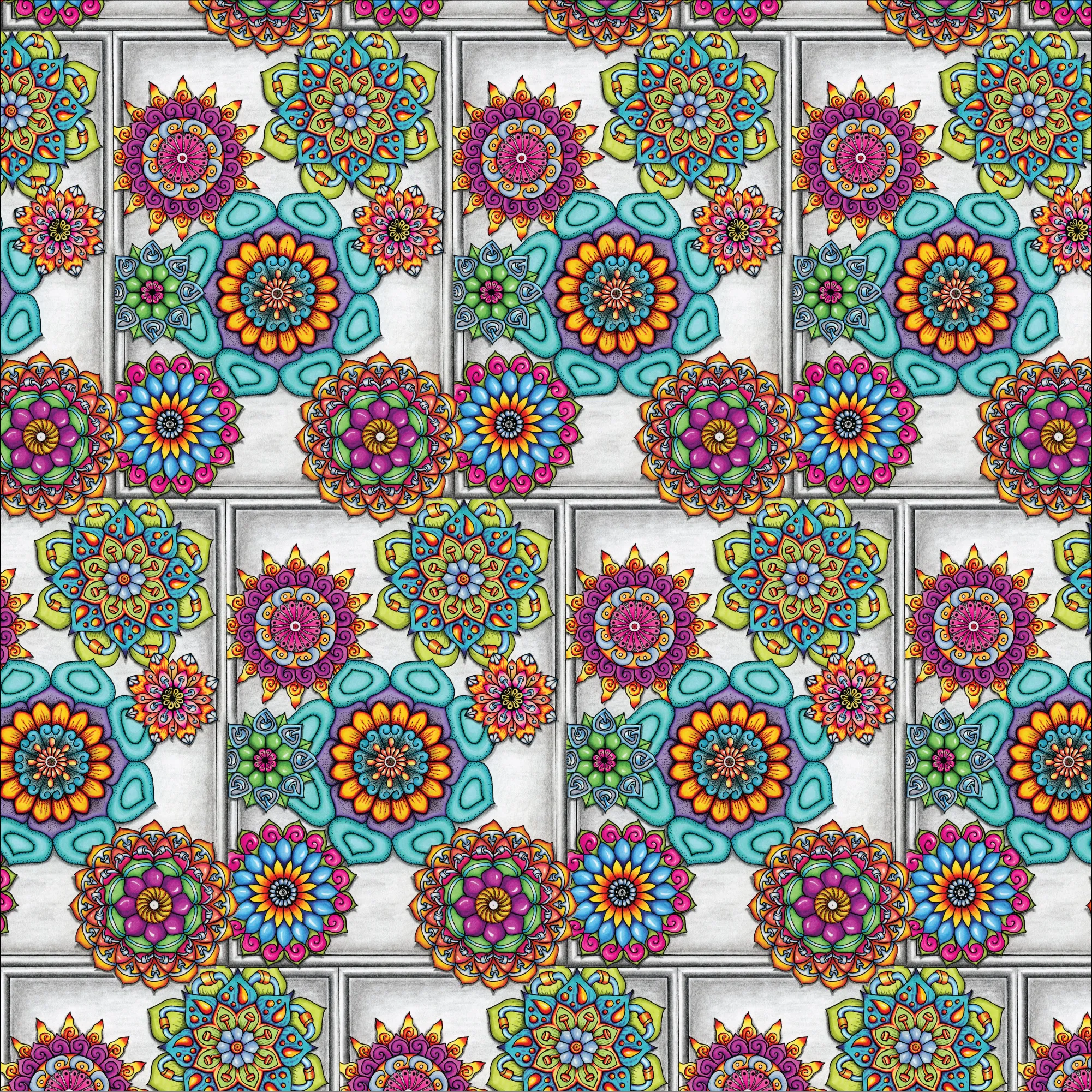 Original Mandala Collage 4 artwork by Flowstate Design Studio.