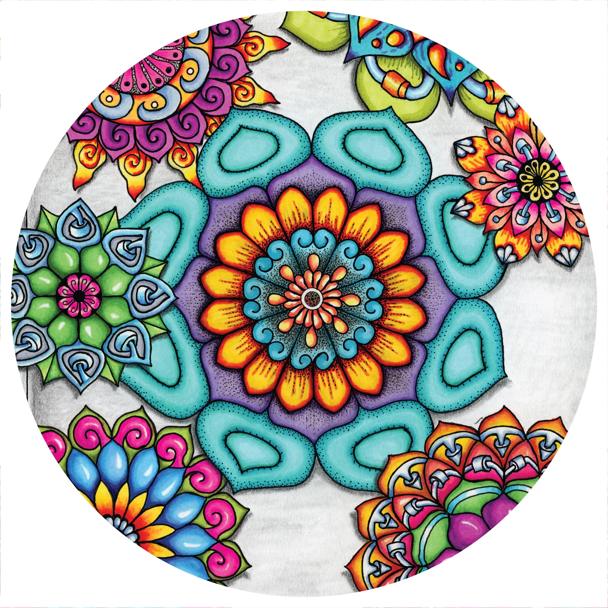 Original Mandala Collage 4 artwork by Flowstate Design Studio.