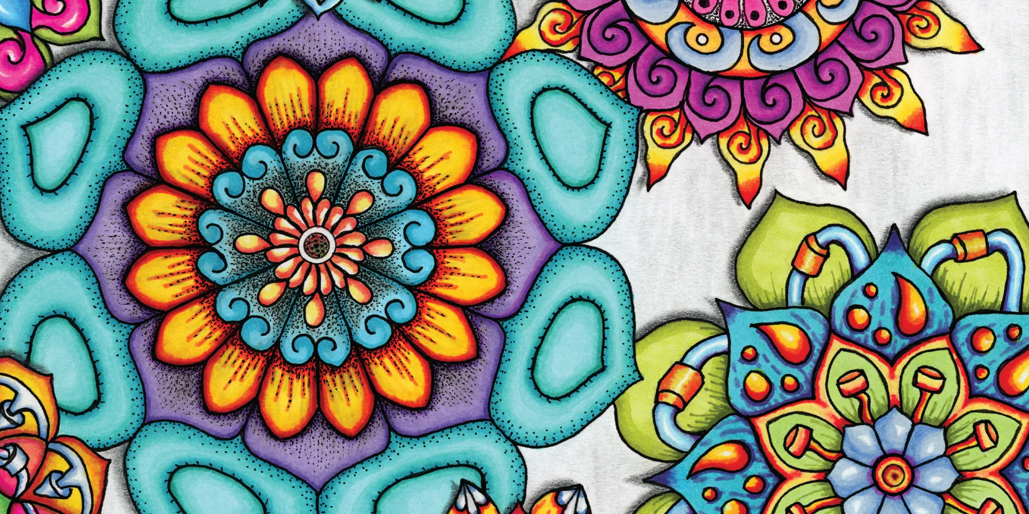 Original Mandala Collage 4 artwork by Flowstate Design Studio.