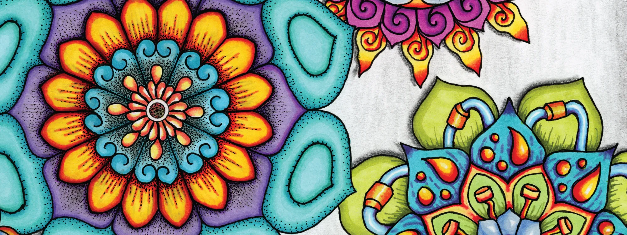 Original Mandala Collage 4 artwork by Flowstate Design Studio.