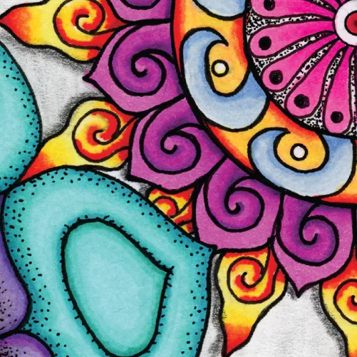 Original Mandala Collage 4 artwork by Flowstate Design Studio.
