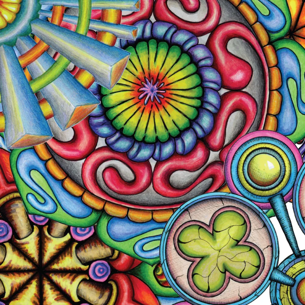 Original Mandala Collage 6 artwork by Flowstate Design Studio.