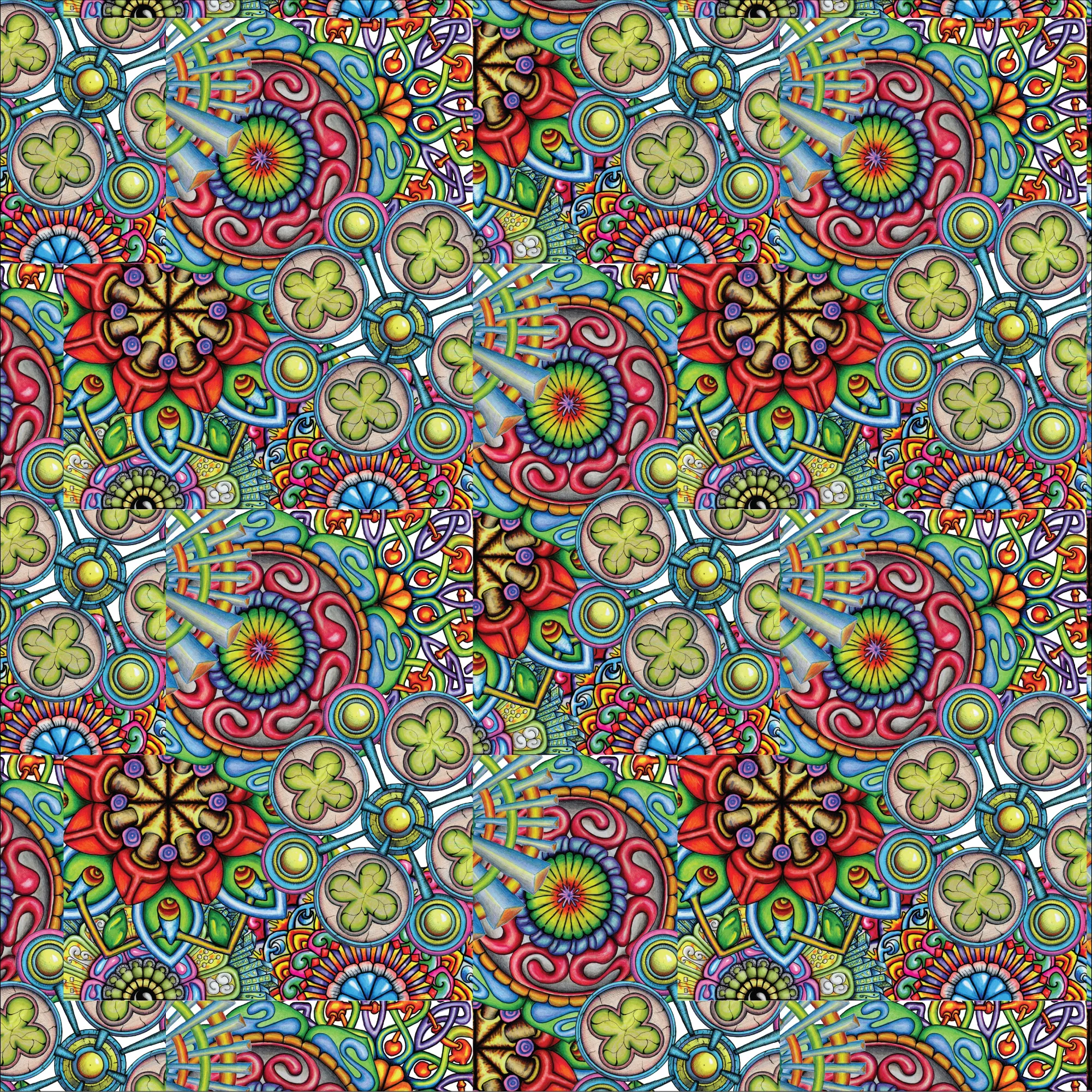 Original Mandala Collage 6 artwork by Flowstate Design Studio.