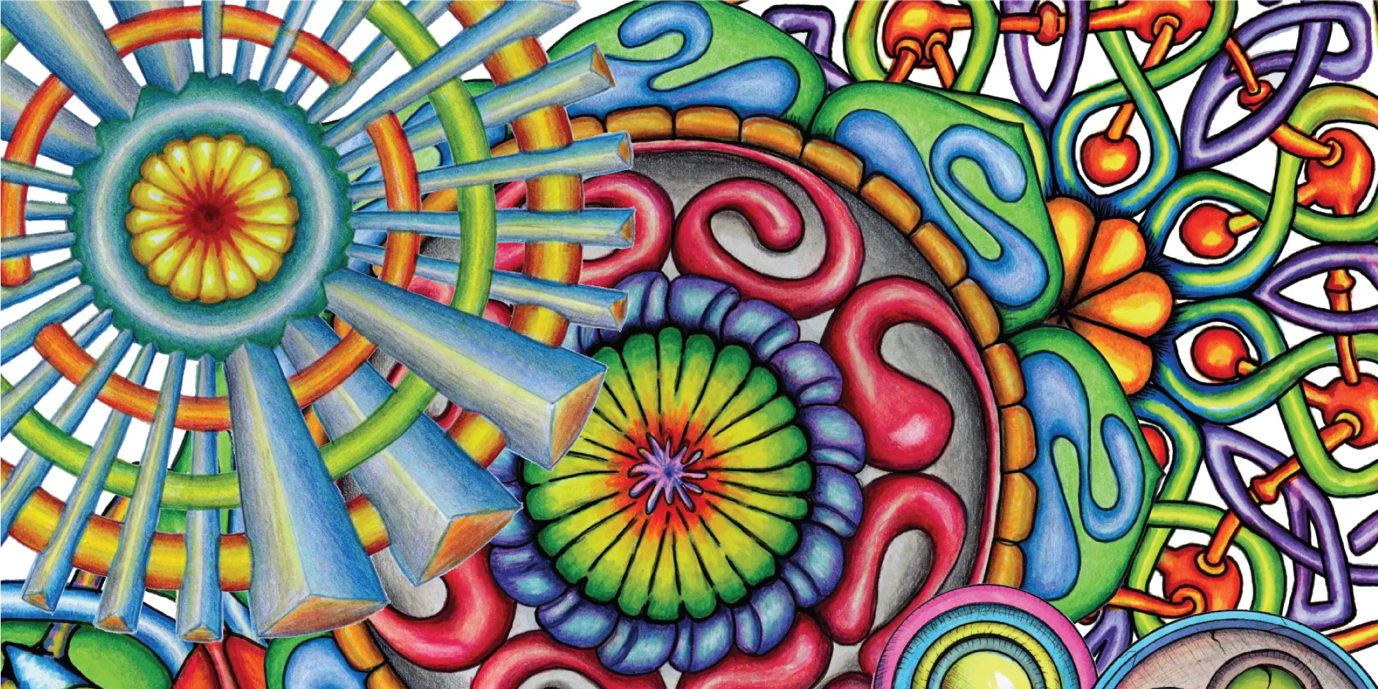 Original Mandala Collage 6 artwork by Flowstate Design Studio.