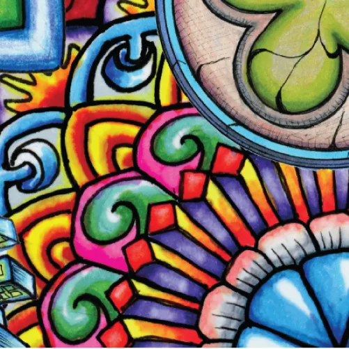 Original Mandala Collage 6 artwork by Flowstate Design Studio.