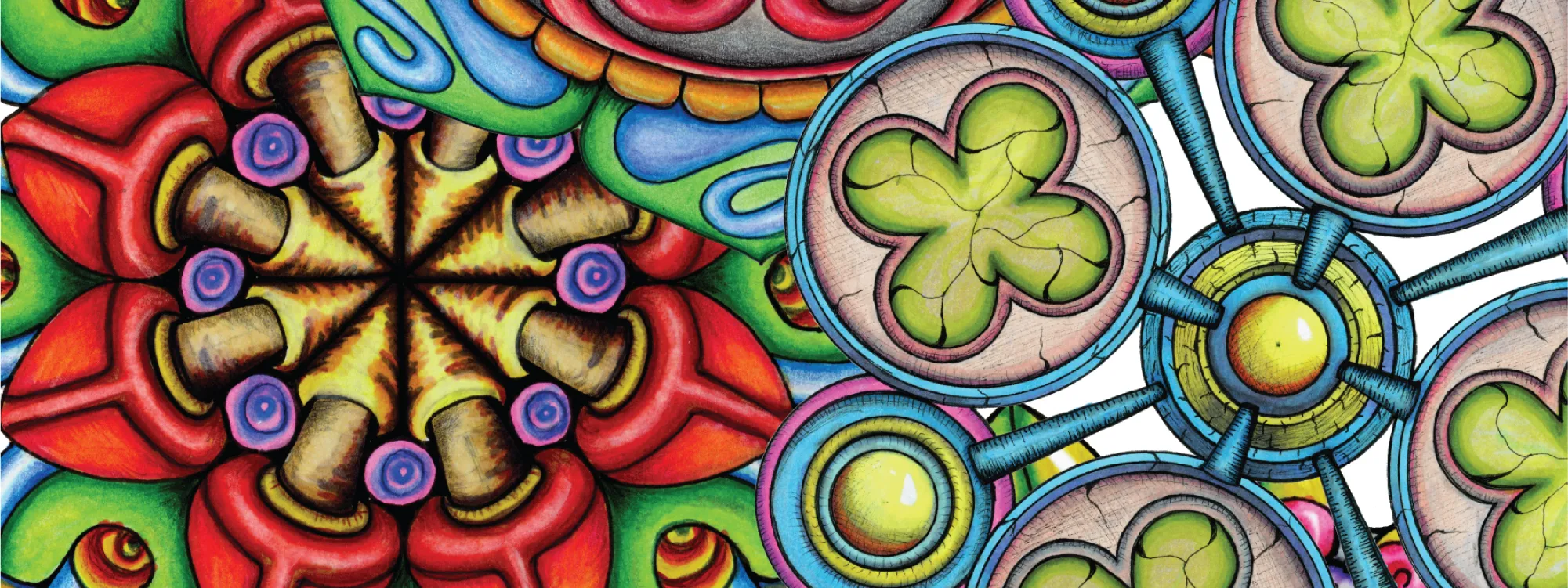 Original Mandala Collage 6 artwork by Flowstate Design Studio.