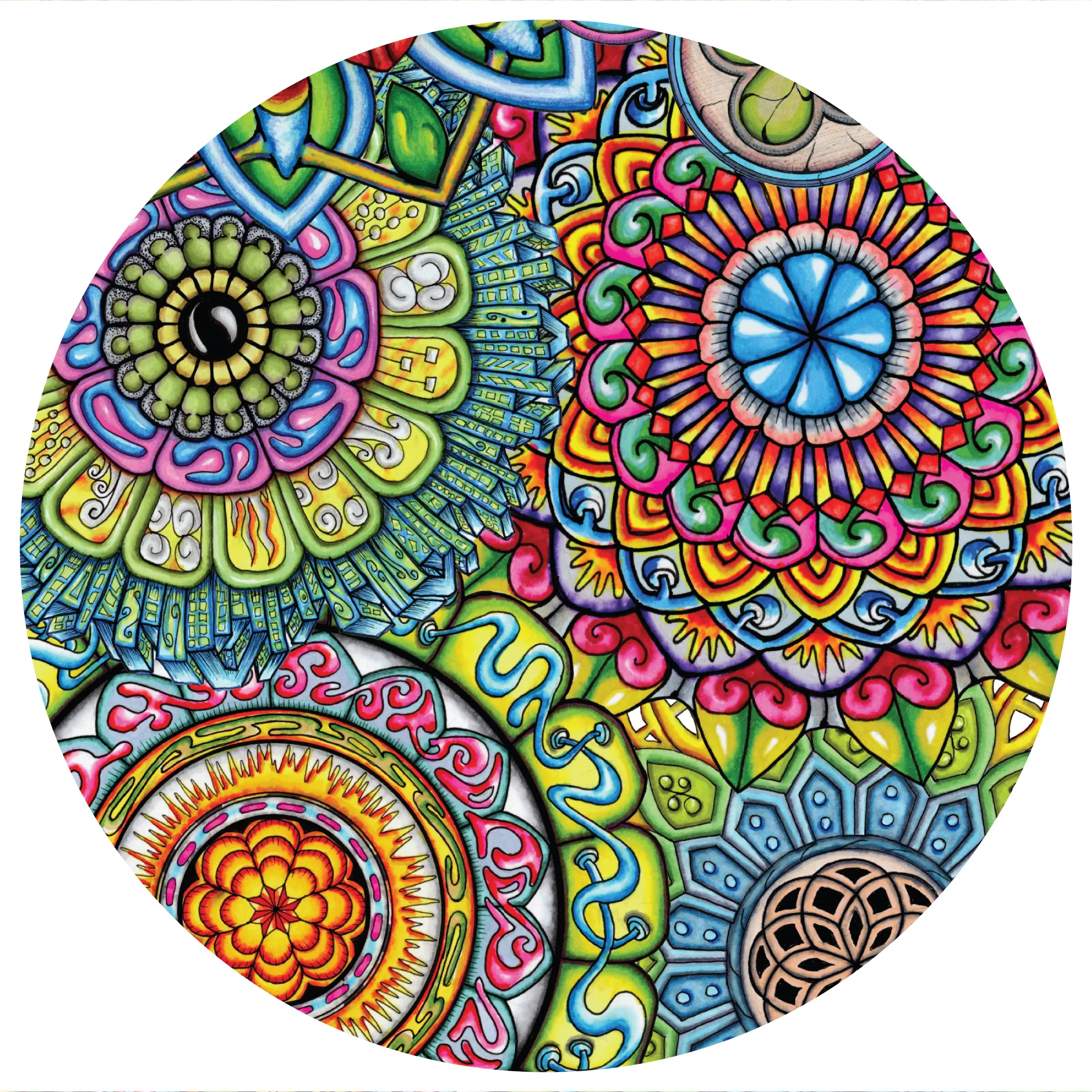 Original Mandala Collage 7 artwork by Flowstate Design Studio.