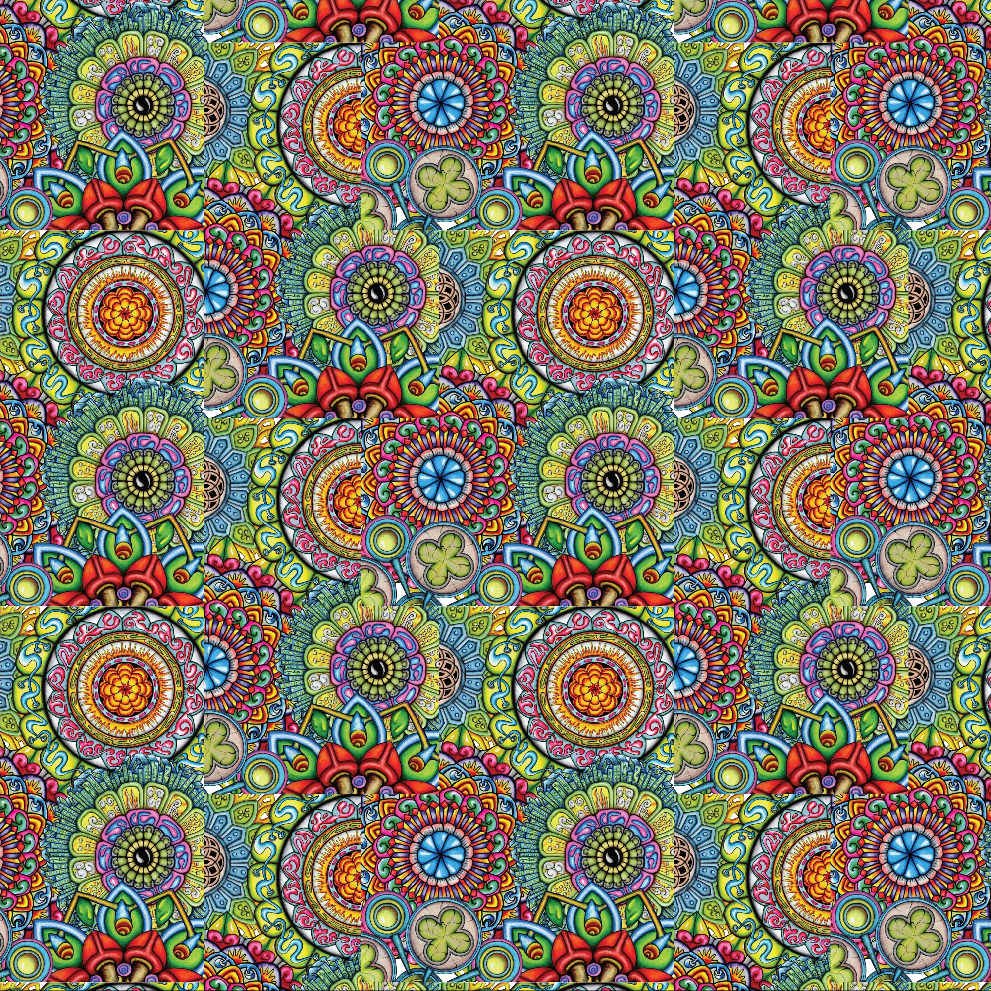 Original Mandala Collage 7 artwork by Flowstate Design Studio.