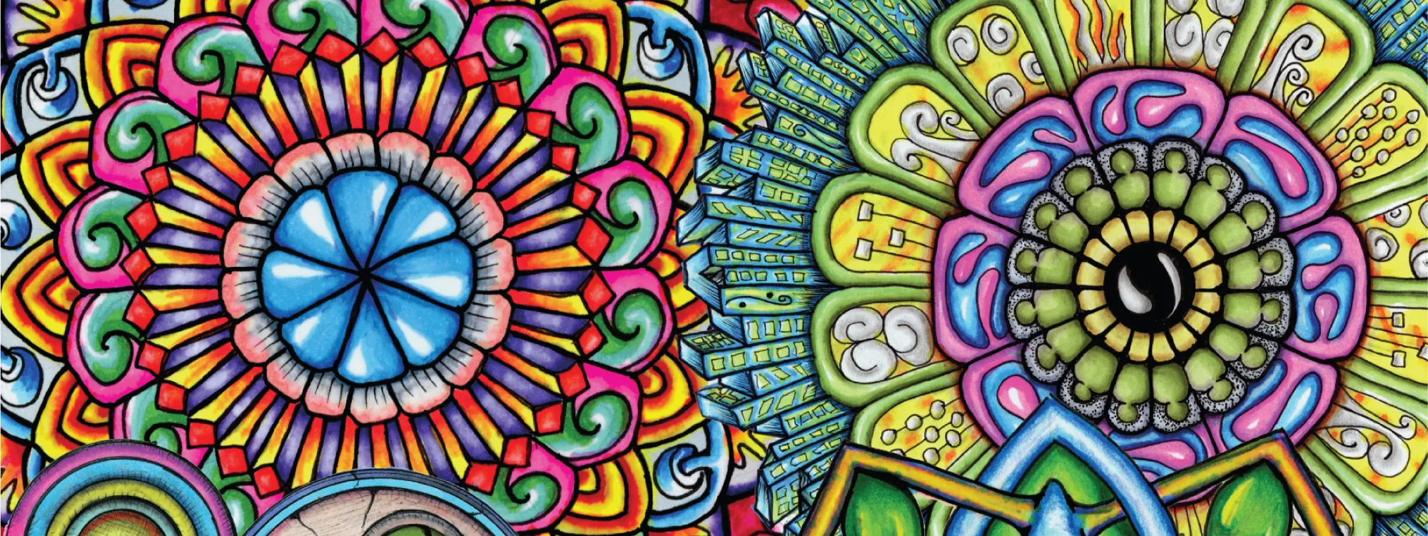 Original Mandala Collage 7 artwork by Flowstate Design Studio.